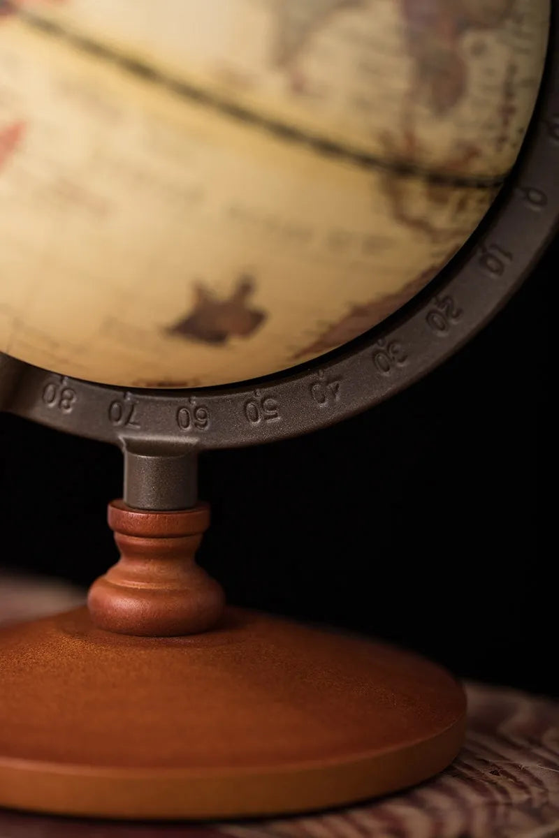 Nostalgic English Globe And Map Tapestry